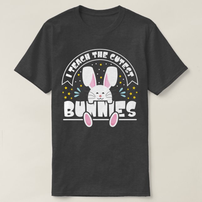 Camiseta Ensino O Ensino Do Dia Do Felz pascoa Dos Bunnies  (Frente do Design)