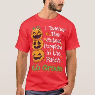 Camiseta Ensino o professor de Pumpkin mais fofo do 4º ano