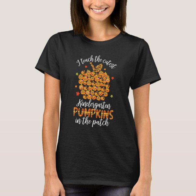 Camiseta Ensino O Pumpkin Mais Bonito Do Jardim De Infância (Frente)