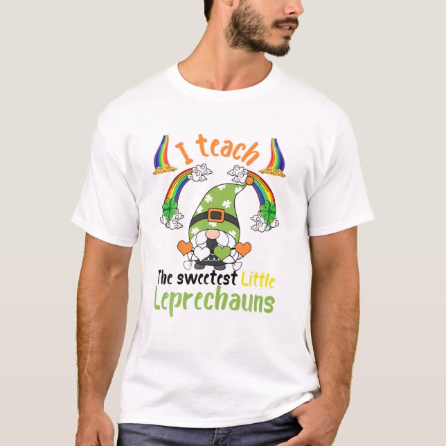 Camiseta Ensino Os Mais Doces Pequenos Leprechauns Patrick  (Frente)