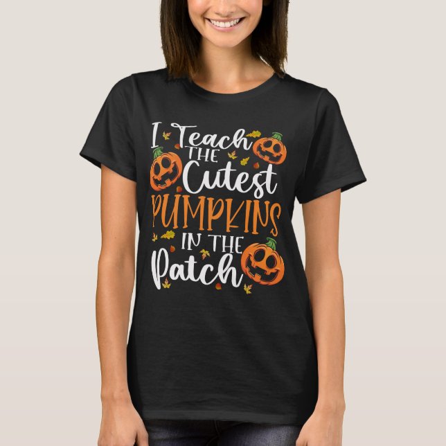 Camiseta Ensino Os Pumpkins Mais Bonitos Do Professor De Pa (Frente)