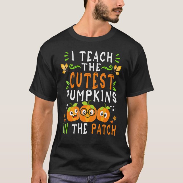 Camiseta Ensino Os Pumpkins Mais Bonitos No Dia Das Bruxas (Frente)