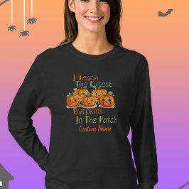Camiseta Ensino Os Pumpkins Mais Bonitos No Patch Personali