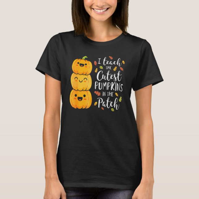 Camiseta Ensino Os Pumpkins Mais Bonitos No Professor De Pa (Frente)