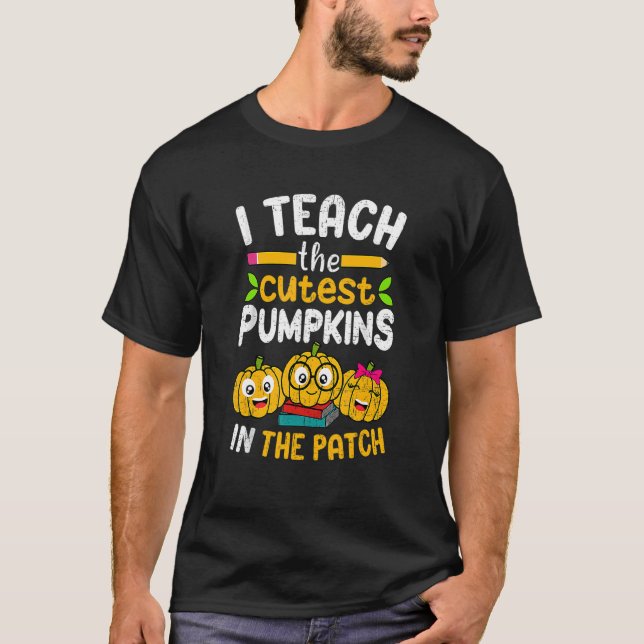 Camiseta Ensino Os Pumpkins Mais Bonitos No Professor De Pa (Frente)