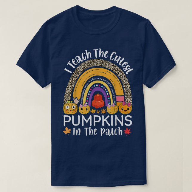 Camiseta Ensino Os Pumpkins Mais Bonitos No Professor De Pa (Frente do Design)