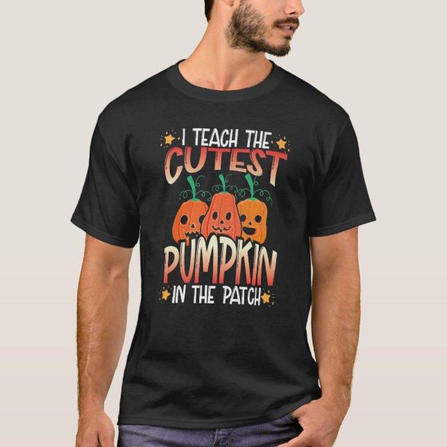 Camiseta Ensino Os Pumpkins Mais Bonitos No Professor De Pa (Frente)