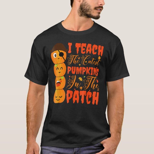 Camiseta Ensino Os Pumpkins Mais Bonitos No Professor De Pa (Frente)