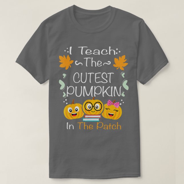 Camiseta Ensino Os Pumpkins Mais Bonitos No Professor De Pa (Frente do Design)