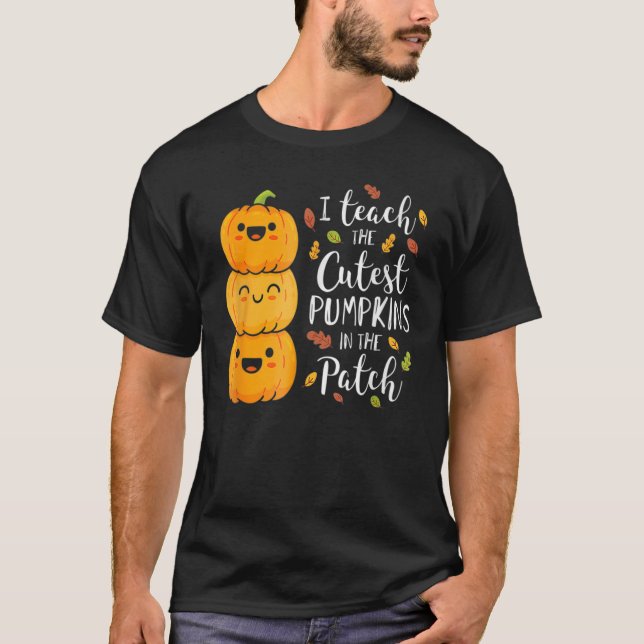 Camiseta Ensino Os Pumpkins Mais Bonitos No Professor De Pa (Frente)