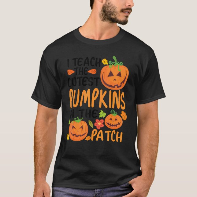 Camiseta Ensino Os Pumpkins Mais Bonitos No Professor De Pa (Frente)