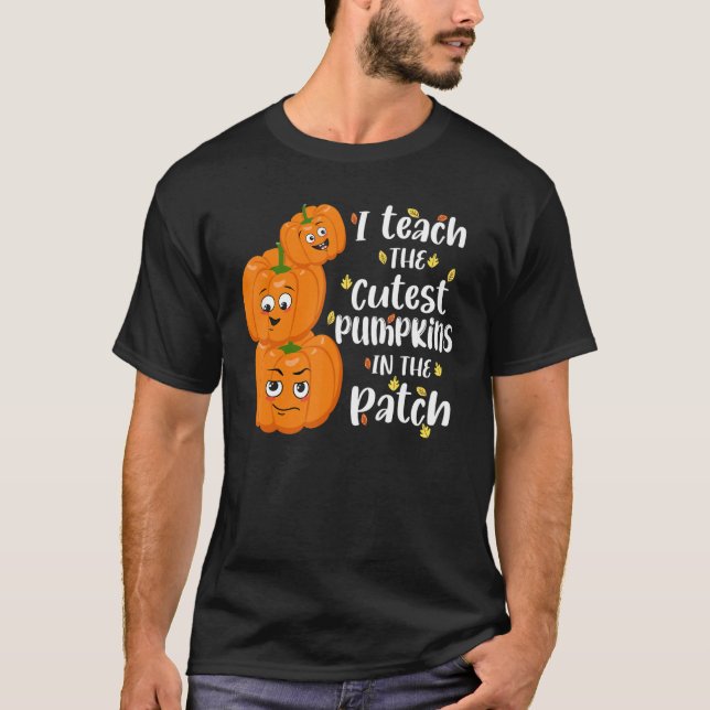 Camiseta Ensino Os Pumpkins Mais Bonitos No Professor De Pa (Frente)