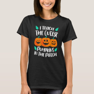 Camiseta Ensino os Pumpkins mais fofos na corda do patch