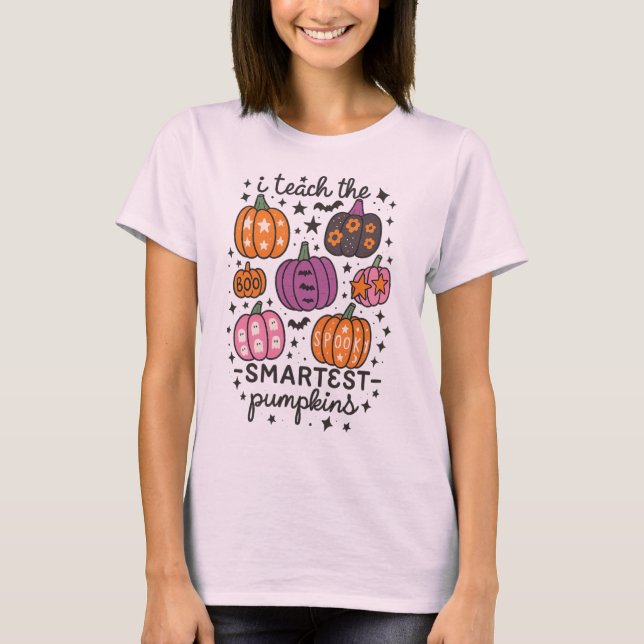 Camiseta Ensino os Pumpkins mais inteligentes (Frente)