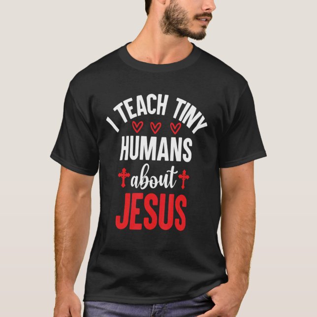 Camiseta Ensino Pequenos Humanos Sobre Jesus 19 (Frente)