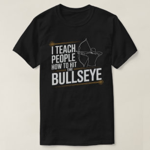 Camiseta Ensino Pessoas como acertar o Bullseye Archery C