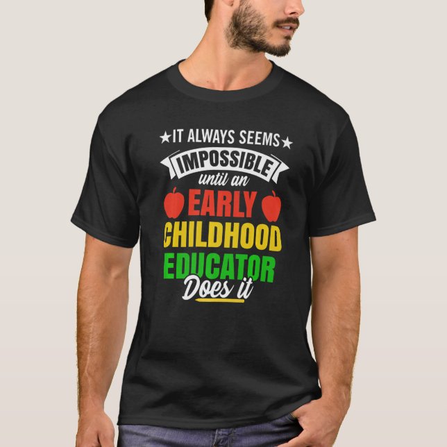 Camiseta Ensino pré-escolar Professora Ensino (Frente)