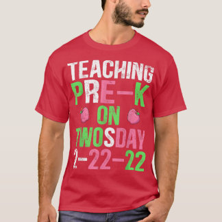 Camiseta Ensino PréK Grau Na Segunda-Feira 2222 22ª Profess