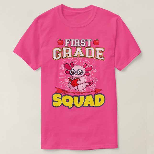 Camiseta Ensino primário engraçado no Quadrado de 1º grau (Frente do Design)