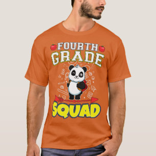Camiseta Ensino primário engraçado no quarto ano do quadrad
