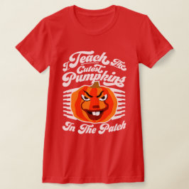 Camiseta Ensino Pumpkins - Professora Dia de as Bruxas engr
