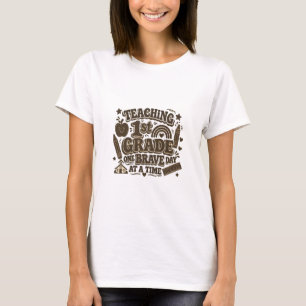 Camiseta Ensino Retro 1ª Série Um Dia Corajoso de Cada Vez
