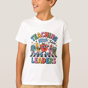 Camiseta Ensino Retro Líderes Futuros Diversão De Volta à E