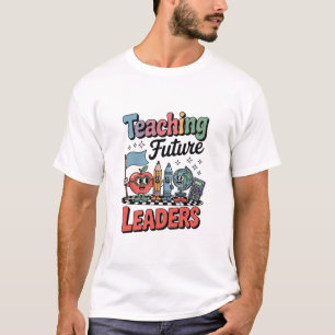 Camiseta Ensino Retro Líderes Futuros Professor Groovy