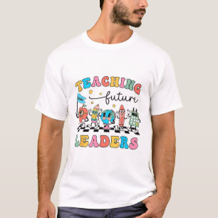 Camiseta Ensino Retro Líderes Futuros Professor Groovy de V