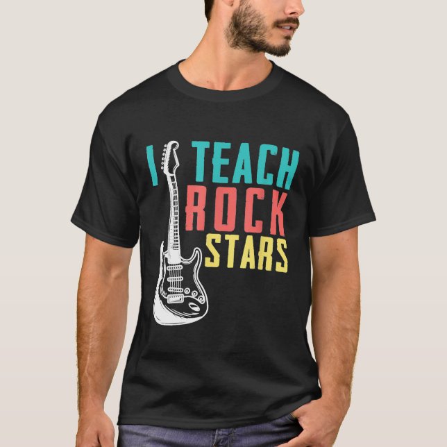 Camiseta Ensino Rock Stars Encantador De Música (Frente)