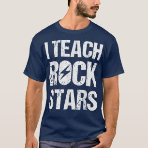Camiseta Ensino Rockstars A Mostrar Engraçado Professor De