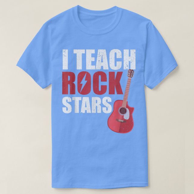 Camiseta Ensino Rockstars Teto de Música da Orquestra Banda (Frente do Design)