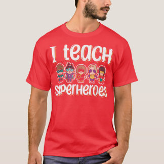 Camiseta Ensino super-heróis em jardim de infância feitos p