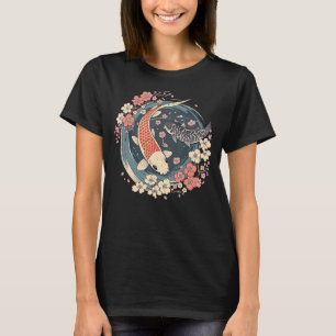 Camiseta Enso círculo Koi Fish Pond
