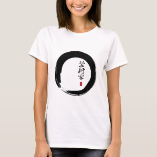 Camiseta Enso com japonês para o "artista "