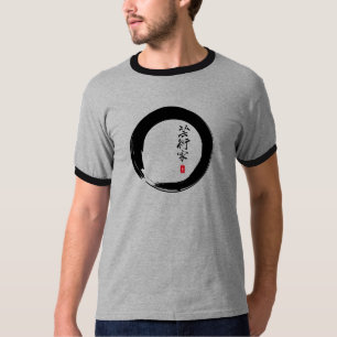 Camiseta Enso com japonês para o "artista "