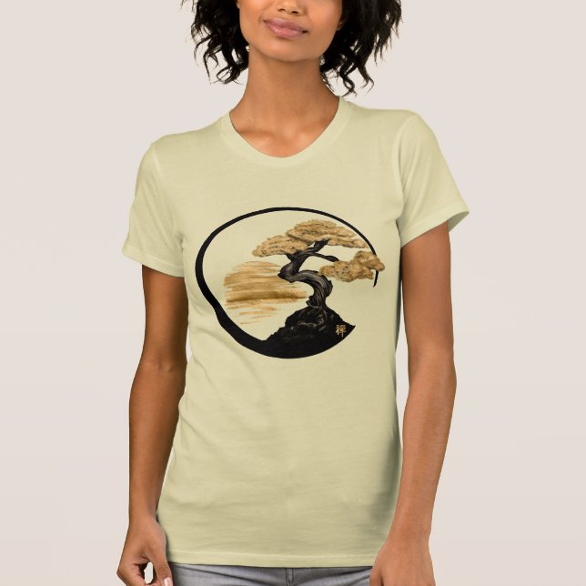 Camiseta Enso Zen Circle Bonsai - Ouro Sunrise (Frente)
