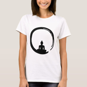 Camiseta Enso, Zen, Círculo, Meditação Budista Japão Caligr