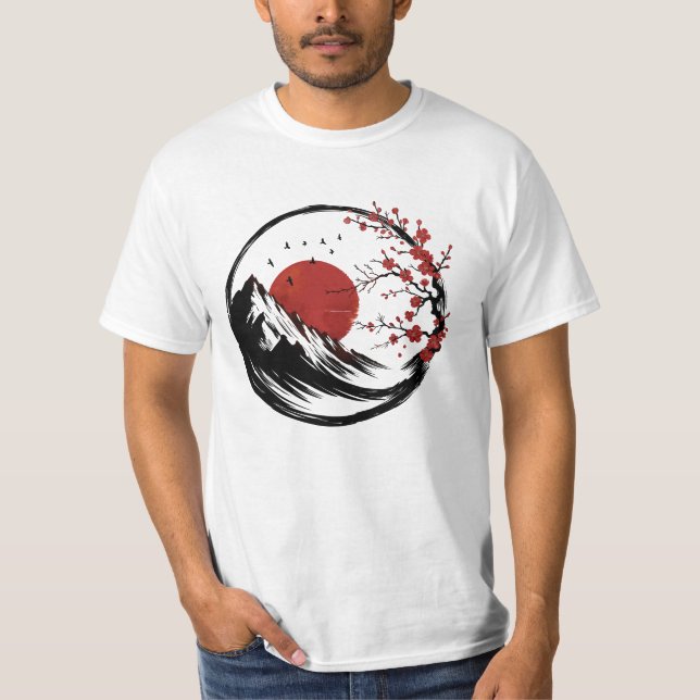 Camiseta Enso Zen: Tranquilidade do amanhecer (Frente)