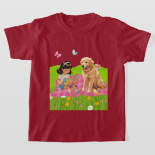 Camiseta Ensolarado & Hora da História – Menina e seu Cacho