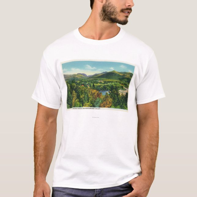 Camiseta Entalhe de Franconcia & vale de Pemigewasset (Frente)
