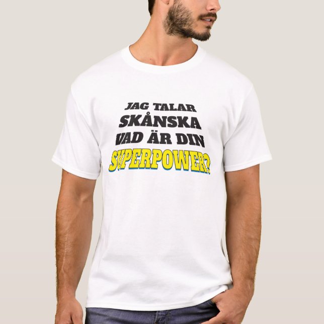 Camiseta Entalhe o skånska talar - superpotência do ruído (Frente)