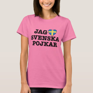 Camiseta Entalhe Svenska Pojkar