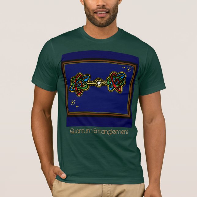 Camiseta Entangimento Quântico por ScienceFrontiers (Frente)