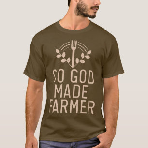 Camiseta Então Deus fez o agricultor Fazenda cultivar