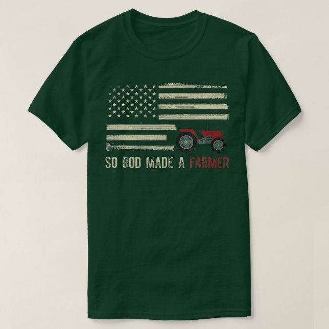 Camiseta Então Deus Fez Um Agricultor (Frente do Design)