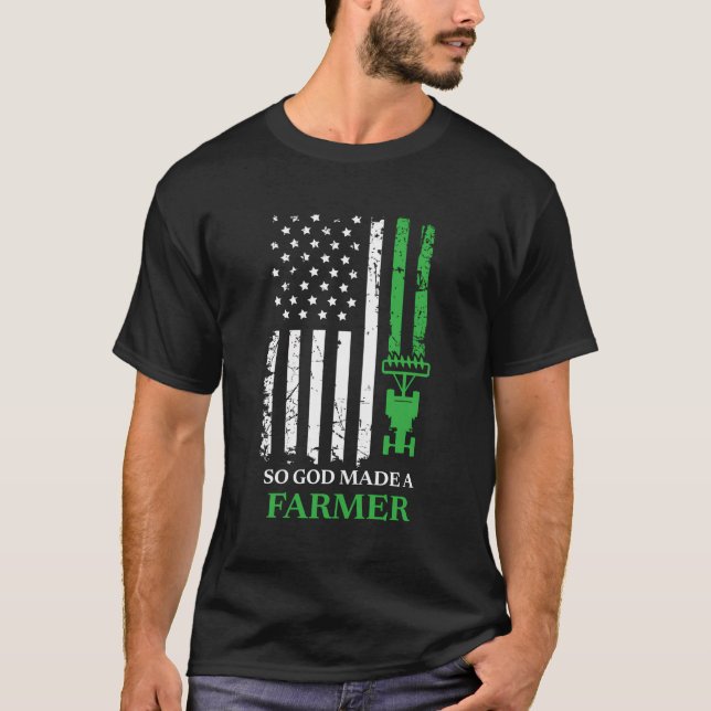 Camiseta Então Deus Fez Um Agricultor (Frente)