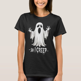 Camiseta Então Eu Choro Halloween Boo Ghost Engraçado Creep