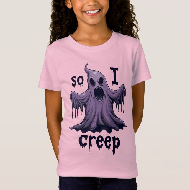Camiseta Então Eu Choro Halloween Boo Ghost Engraçado Creep (Frente)
