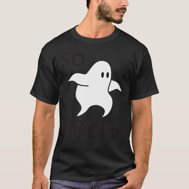 Camiseta Então, Eu Choro Halloween Ghost Engraçado Ghost Ha (Frente)